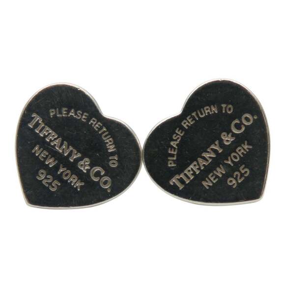 TIFFANY Authentic Silver Heart Earrings